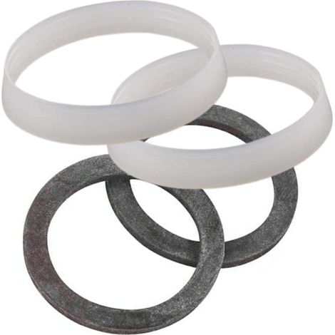 Schläfer 184011 Guarnizione Piletta Scarico Lavandino Bagno e Cucina, Assortimento Guarnizioni Idrauliche in Gomma Conica e Piatta 1 1/2 per Canotti, Confezione da 4 Pezzi (1/5)