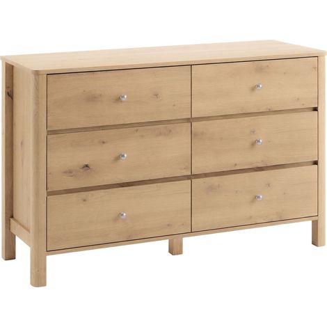 Commode 120 x 40 x 80 cm six tiroirs rangement généreux usage polyvalent (1/5)