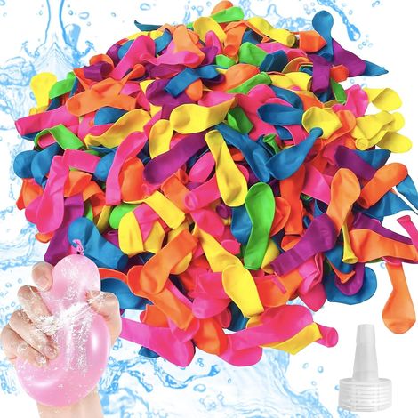 100 x Water Bombs, Latex Self-Closing Water Balls, Multi-Colour, Self-Sealing Quick Fill for Pool Summer Parties Outdoor, Beach, Children's Games Adults (1/5)