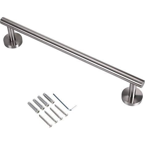 Porta asciugamani da parete in acciaio inox spazzolato, argento, 40 cm (1/5)