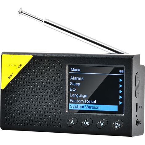 Radio DAB FM Portable Rechargeable avec Ecran LCD, Autonomie 8 H, Bluetooth 5.0, Haut-Parleur Stereo 1 W pour Voyage et (1/5)