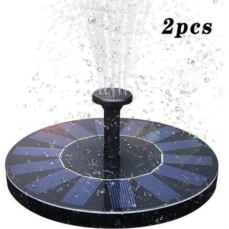 Solarbrunnenpumpen, Garten-Solarbrunnen mit einkristallinem 1,4-W-Solarpanel für Gartenteich oder Brunnen - 2 Stück (1/4)