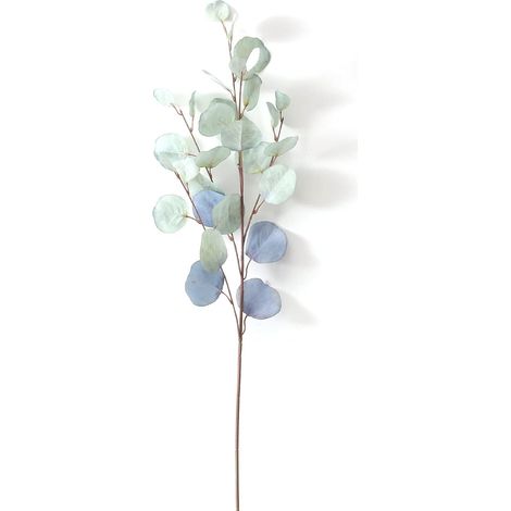 Feuilles d'eucalyptus artificielles à long poteau - Branche d'eucalyptus en plastique - Décoration d'intérieur (bleu clair) (1/5)