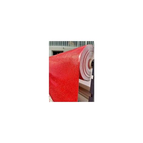 Nappe imprimée à sequins - Vendue au mètre - 300 x 140 cm - Rouge (1/4)