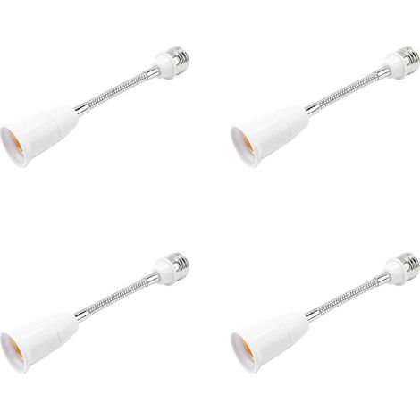Set mit 4 flexiblen Schwanenhals-Verlängerungsadaptern E27 auf E27, 19 cm lang. (1/5)