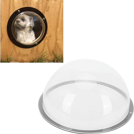 Clôture pour chien, fenêtre, jardin, dôme transparent en acrylique semi-circulaire pour chien, accessoires pour animaux de compagnie (1/5)