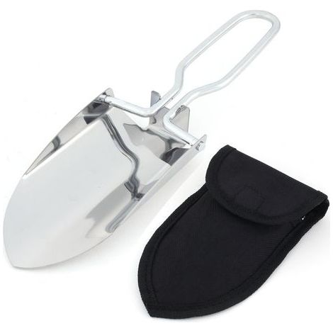 Pelle De Jardin Pliante, Pelle Pliante en Acier Inoxydable avec Pochette De Transport, Jardin De Voiture Multitoques Outil D'accident D'accident De Neige pour La Randonnée Sac À Dos Jardinage (1/5)