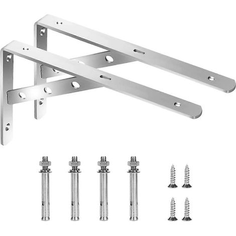 rechtwinklige Wandregalträger aus Edelstahl, 155 x 250 mm (1/5)