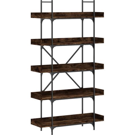 Maison Exclusive - Libreria 5 Ripiani Rovere Fumo 100x33x180,5cm Legno Multistrato