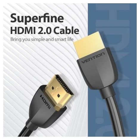 PORTABLE HDMI 2.0 4K CABLE 0.5MCABL BLACK (1/2)