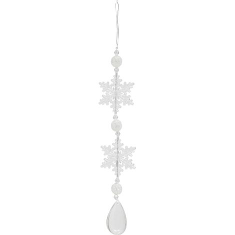 Suspension de Noël Pendentif de Focons et Perles avec paillettes H 25 cm - Feeric Christmas
