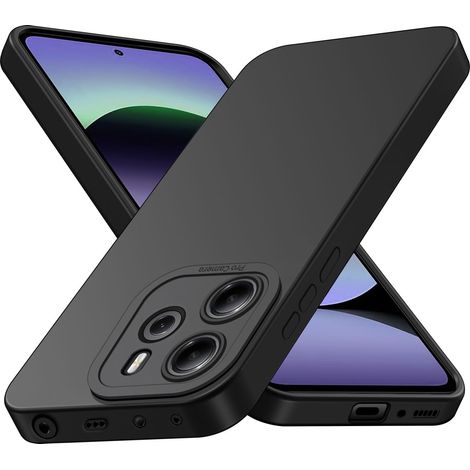 Coque pour Xiaomi Redmi Note 14 5G (Pas pour 4G), Housse Etui de Protection en Silicone Souple, Cover Antichoc avec Protege de Camera, Pochette Compatible avec TPU (Noir, Redmi Note 14 5G) (1/5)