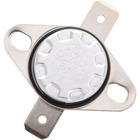 Termostato KSD301 250V 10A 125°C Normalmente Chiuso Controllo Temperatura (1/4)