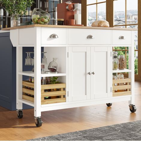 Mueble de cocina con ruedas y almacenaje extensible OKMYHOME (1/5)
