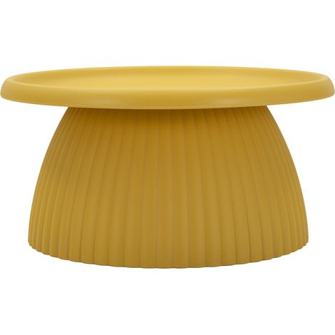 Tavolino da salotto Geax in plastica senape Ø 70x35 cm