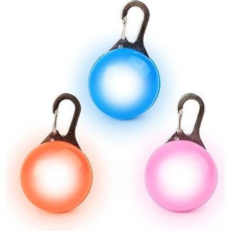 Colliers Lumineux pour Animaux de Compagnie - Pendentifs Clignotants de Nuit - Éclairage Extérieur - 3 Modes.