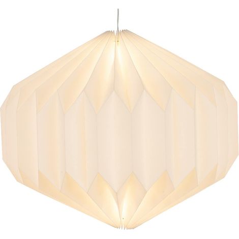 Lumineo Ornament-Hängelampe Weiß für den Außenbereich Ø 45 cm 6 LED - warmweiß