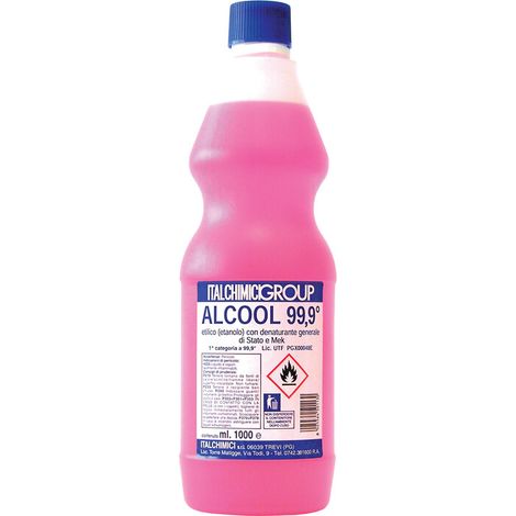ALCOOL DENATURATO 99,9 CERTIF. 1 L ITALCHIMICI Q.TA 12