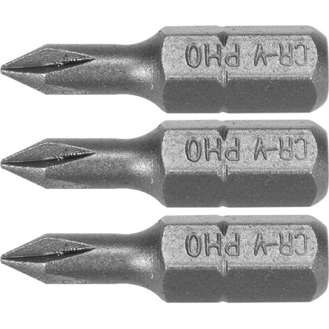 Präzisions-Bits PH0 1/4" x 25 mm, 3 Stück