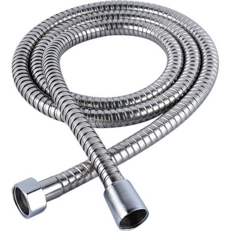 2m Shower Hose - Silver Stainless Steel Shower Hose (1/5)