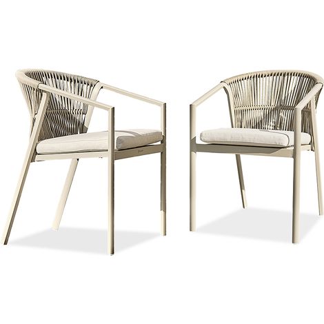 GAMBI - 2er-Set Gartensessel - Greige - REMARQUABLE
