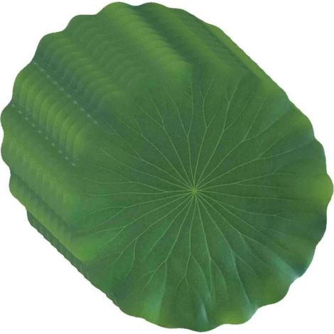 Ninfee acquatiche artificiali – 10 pezzi, 10 cm, fogliame verde realistico, materiale plastico morbido e resistente