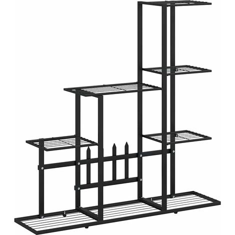 vidaXL Flower Stand 94,5x25x88 cm Black Metal (1/5)