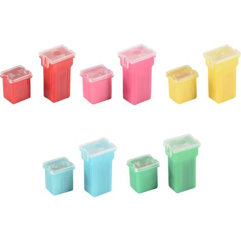 Assortiment de 10 fusibles automobiles FMX femelles Maxi, de formes standard et basses, de 20 A, 30 A, 40 A, 50 A et 60 A. (1/5)