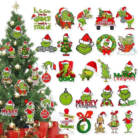 Guirnalda de oropel de 10 m para decoración de árboles de Navidad, roja y blanca, para chimenea, ventana, pared y decoración de bodas y fiestas - Clásica y elegante (1/4)