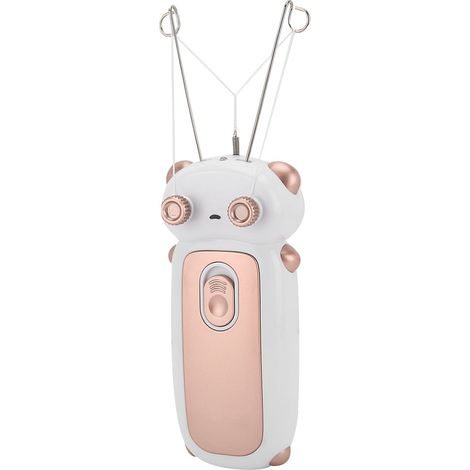 Épilation fil coton électrique pour visage et corps, épilateur à fil en coton doré, appareil domestique de rasage et d'épilation douce, rose doré (1/5)