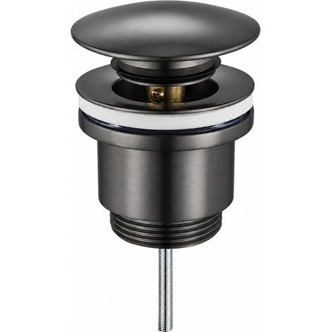 Bouchon de vidange à cliquet en PVD couleur Gunmetal Tecom Idrotec K2PTUGM Gunmetal (1/2)
