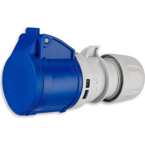 Prise CEE Caravane 3 p么les (2P+T) IP44 230V 16A Bleu (1/5)