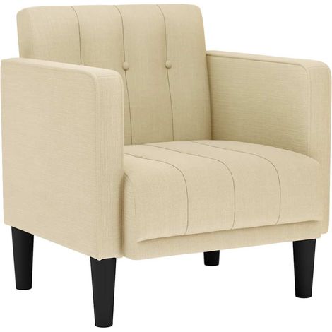 Maison Exclusive - Divano Sedia con Braccioli Crema 53 cm in Tessuto