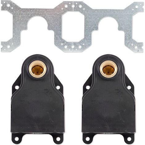 2 Stück Doppel Wanddose für Klemmringverschraubung 3/4'' Eurokonus - 1/2'' IG