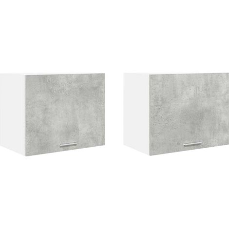 Mueble colgante 2 pcs Gris Concreto y 50 x 31 x 40 cm vidaXL