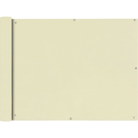 Écran de balcon en tissu oxford 90 x 600 cm crème (1/4)