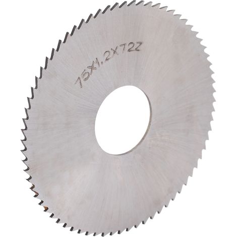 Disque de coupe pour lame de scie circulaire en acier rapide, 75 x 1,2 mm, 72 dents (1/5)