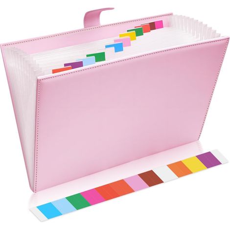 Trieur 12 Compartiments A4 en Cuir PU à Fermeture Magnétique Étiquettes incluses pour classer contrats, factures et documents scolaires au bureau, à l’école ou à la maison (1/5)