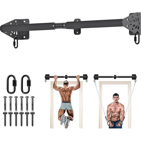 Barre de traction murale robuste de 81,3 cm de large pour salle de sport à domicile entraînement de force du haut du corps (1/5)
