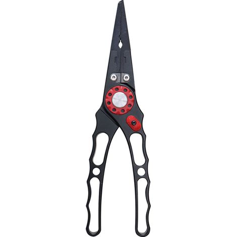 Multi-functional lure pliers, hook remover, Dyneema fishing line cutter, hook tier, fishing pliers, fish control pliers - Black - (1/4)