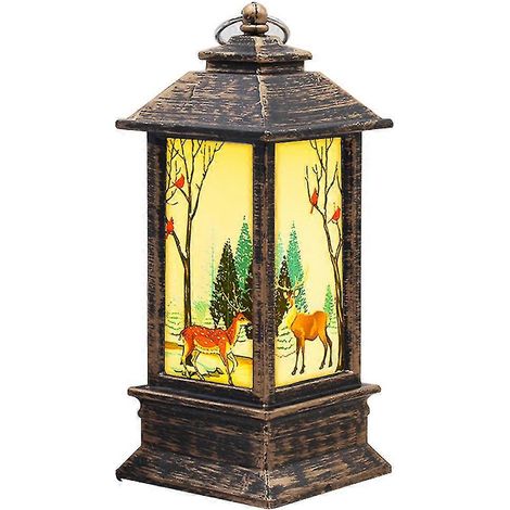 Lámpara de noche con forma de farolillo navideño, candelabro, luz de noche, decoración de muñeco de nieve anciano, luz de noche, adornos de escritorio, adornos navideños (1/5)