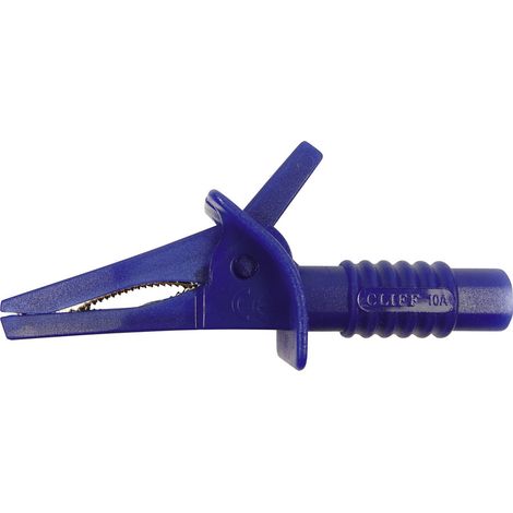 Cliff FCR7943 Sicherheits-Abgreifklemme Steckanschluss 4 mm CAT II 1000 V, CAT III 600 V Blau