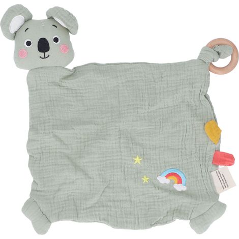 Doudou bébé forme koala cartoon mignon, couverture de sécurité en peluche, jouet d'éveil précoce, serviette douce et câline. (1/5)