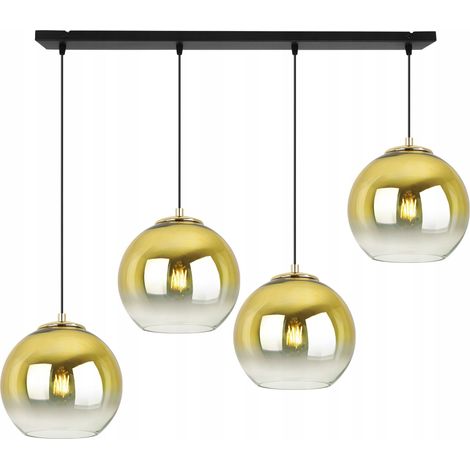 LAMPADA A SOSPENSIONE LAMPADARIO DA SOFFITTO PARALUME DORATO 20 CM (1/5)