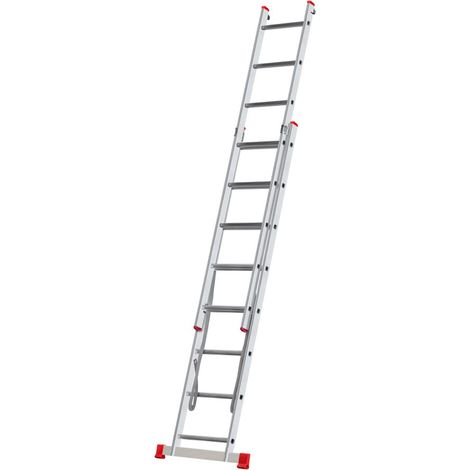 Monmobilierdesign – Échelle transformable en aluminium 2 plans 8 marches – Antidérapante – Charge maximale 150 kg – Conforme normes EN-131