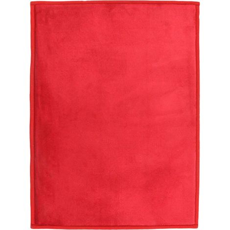 FLANELLE - Tapis aspect velours extra-doux rouge 160x230 (1/5)