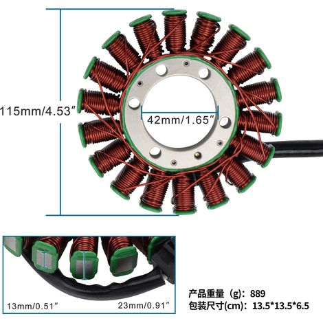 Zündspulenzubehör für Motorräder, kompatibel mit Yamaha YZF R6 2006-2014 2C0-81410-00-00 (1/4)