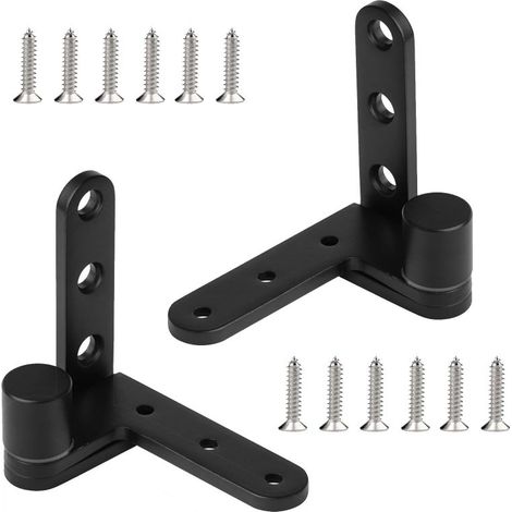 Beyamis Charnière pivotante 270° noire - 60kg acier portail jardin (1/5)