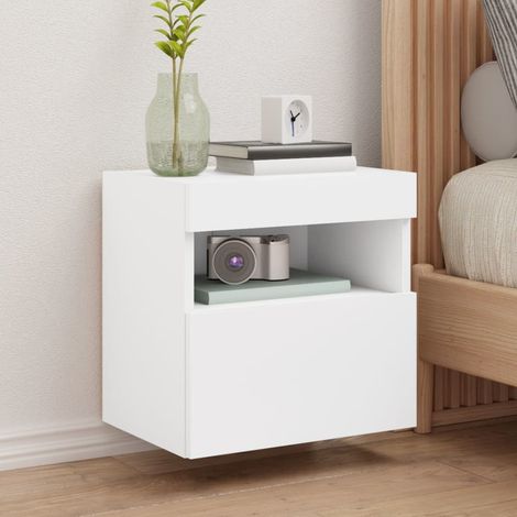 Mueble de TV de pared con luces LED 40x30x40 cm