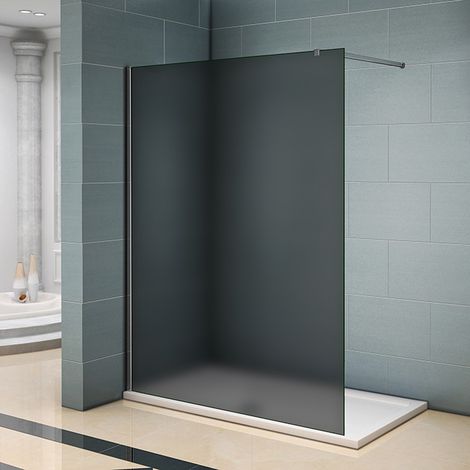 B.110xH.200cm Duschwand +ausziehbar (73-120cm) Stabilisierungsstange Walk in Duschtrennwand 8mm NANO-Glas mit Glasschutzfolie